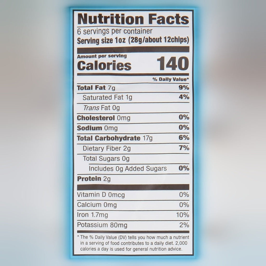 Organic Blue No Salt Tortilla Chips