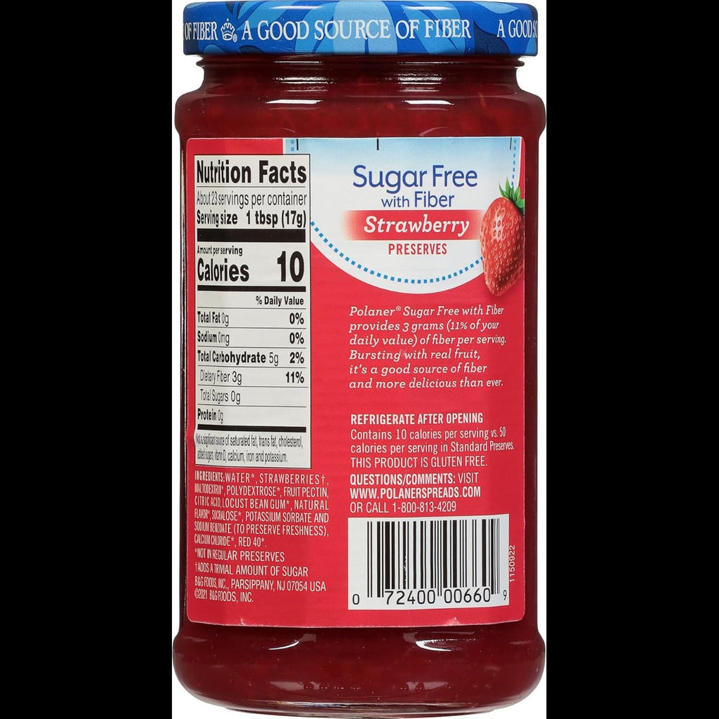 Sugar Free With Fiber Strawberry Preserves