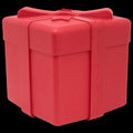 Gift Box Chew Toy & Treat Dispenser - Medium - Red