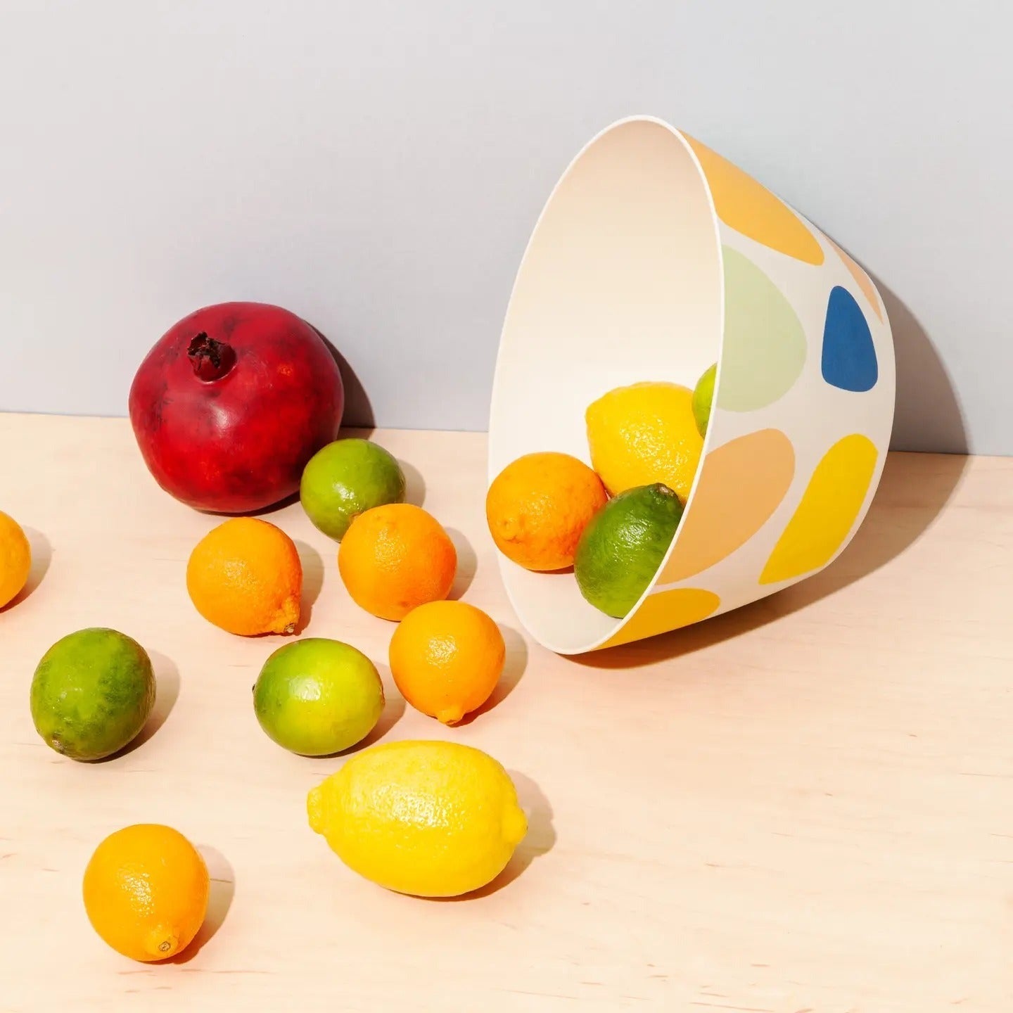 Bamboo Serving Bowl in Pebbles