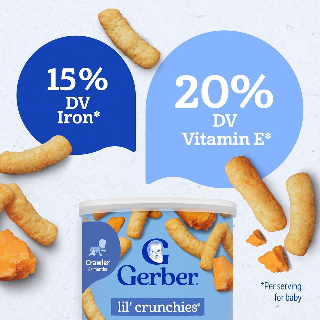 Lil Crunchies Baked Corn Snack - Mild Cheddar (6 Pack)