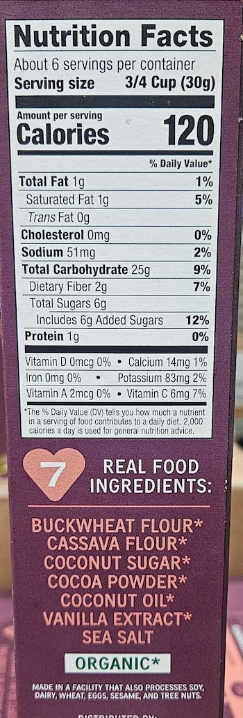 Organic Grain Free Cacao Cereal