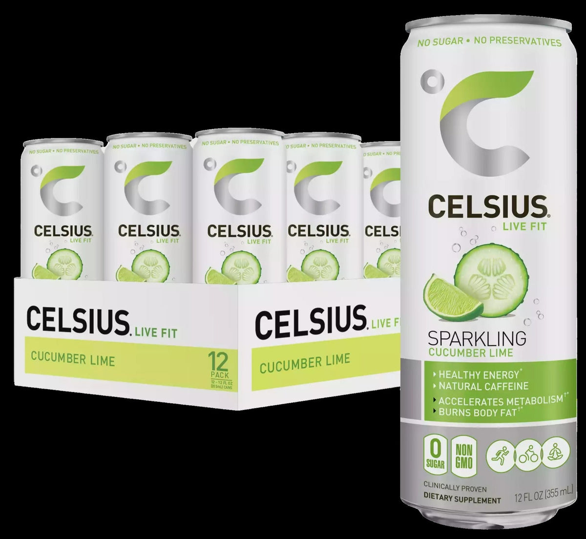 Cucumber Lime Sparkling Water (12 Pack)