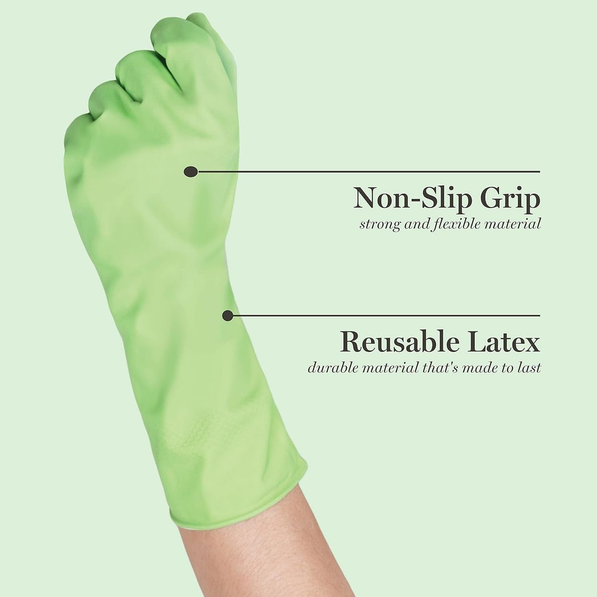 Latex Household Cleaning Gloves With Aloe - S/M