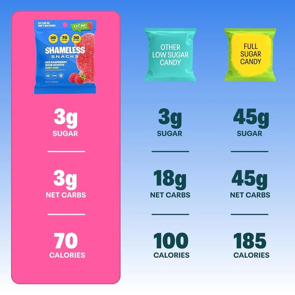 Red Raspberry Sour Scouts Gummy Candy (6 CT)