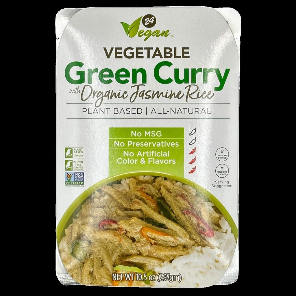 Vegetable Green Curry with Organic Brown Jasmine Rice