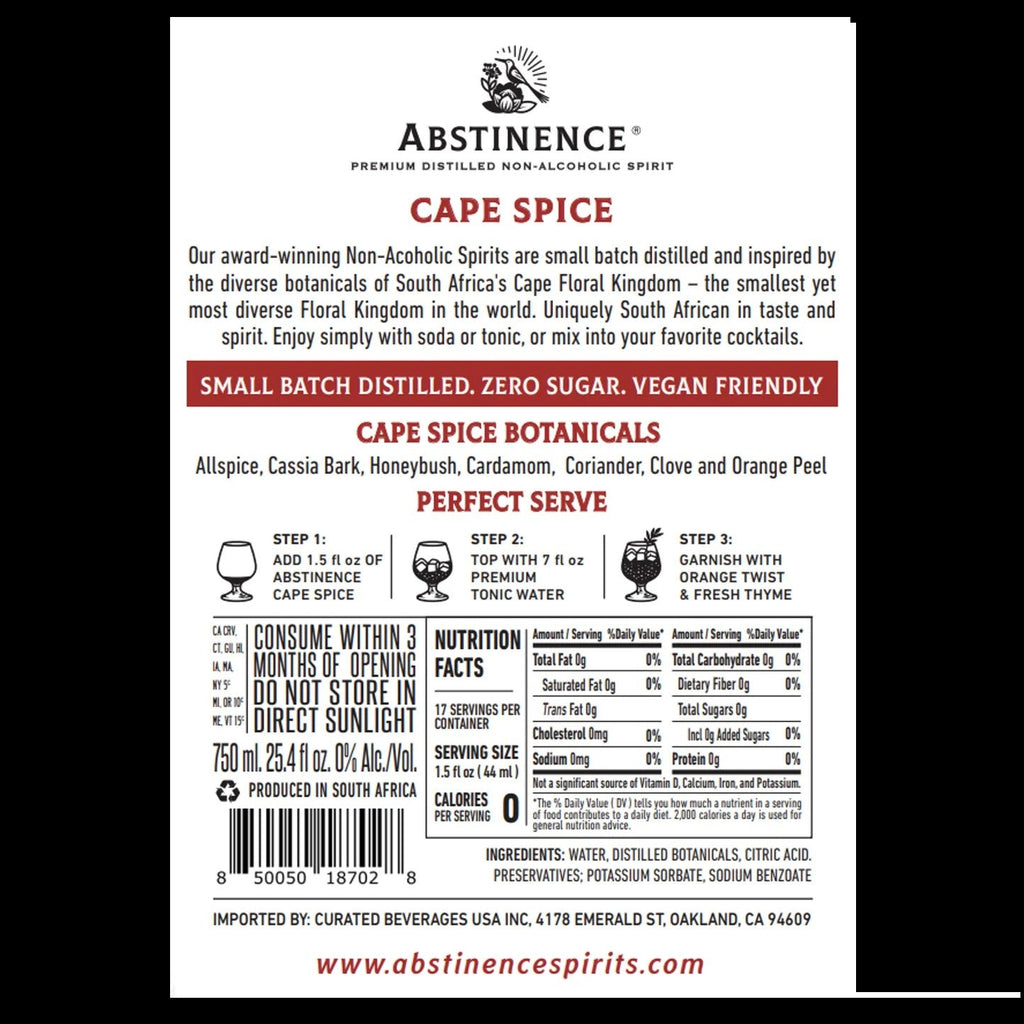 Cape Spice Non-Alcoholic Spirit