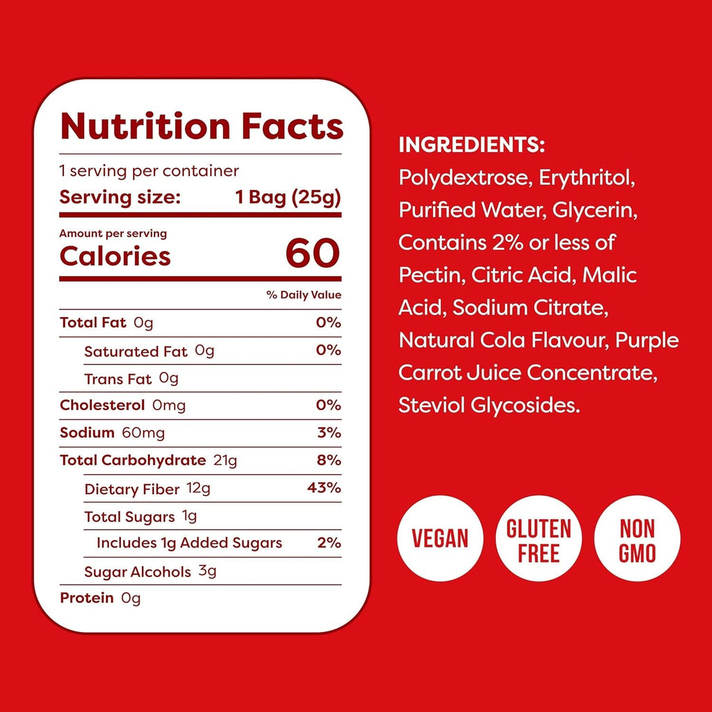 Gummies Candy – Low Carb Candy Sour Cola Pop (8 CT)