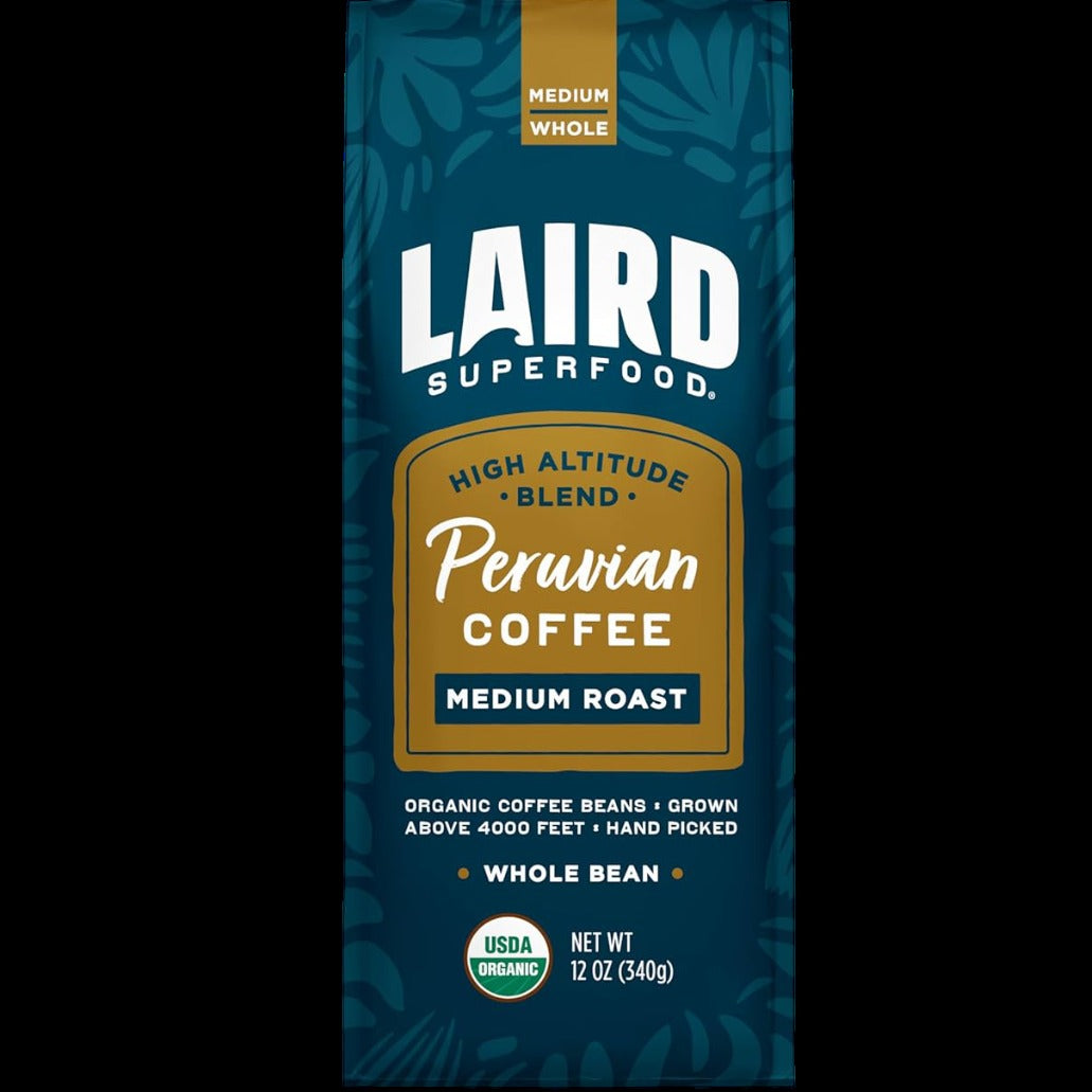 Organic Peruvian Medium Roast Whole Bean Coffee