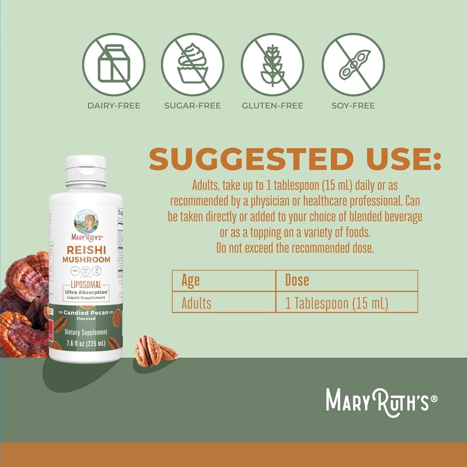 Reishi Mushroom Liposomal - Candied Pecan