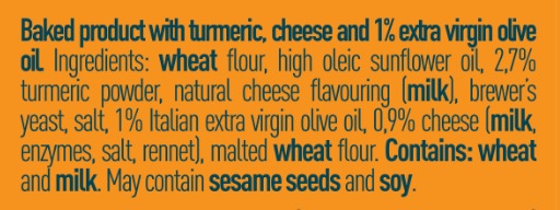 Turmeric & Cheese Mini Tocchetti - Small Breadsticks
