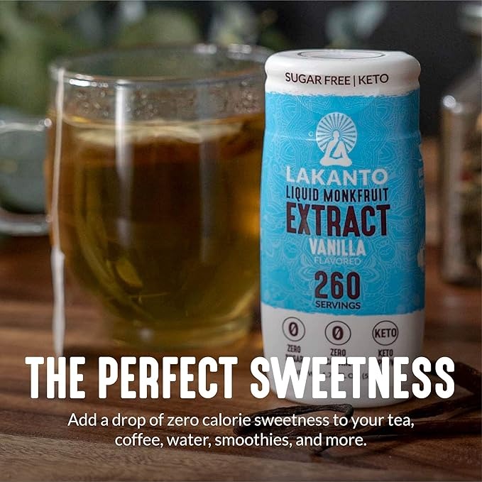Liquid Monk Fruit Sweetener Extract Drops - Vanilla (6 CT)