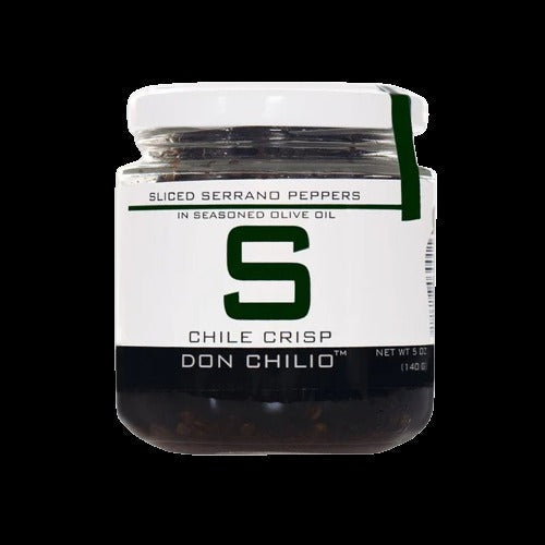 Serrano Chile Crisp - Fresh Serrano Peppers Crisped In Seasoned Olive Oil