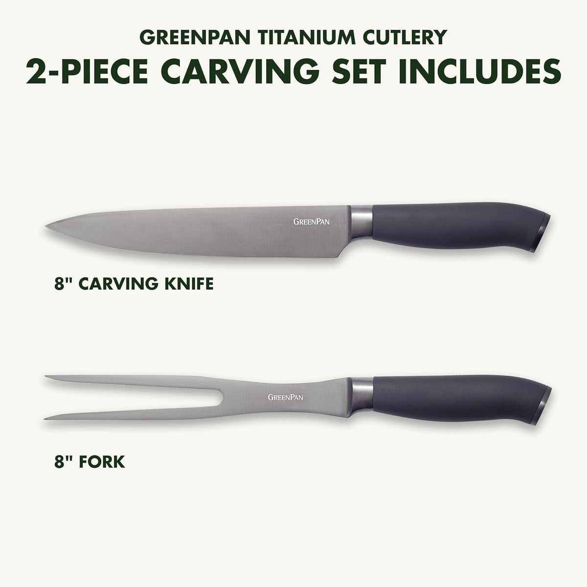 Titanium Carving Set - Grey