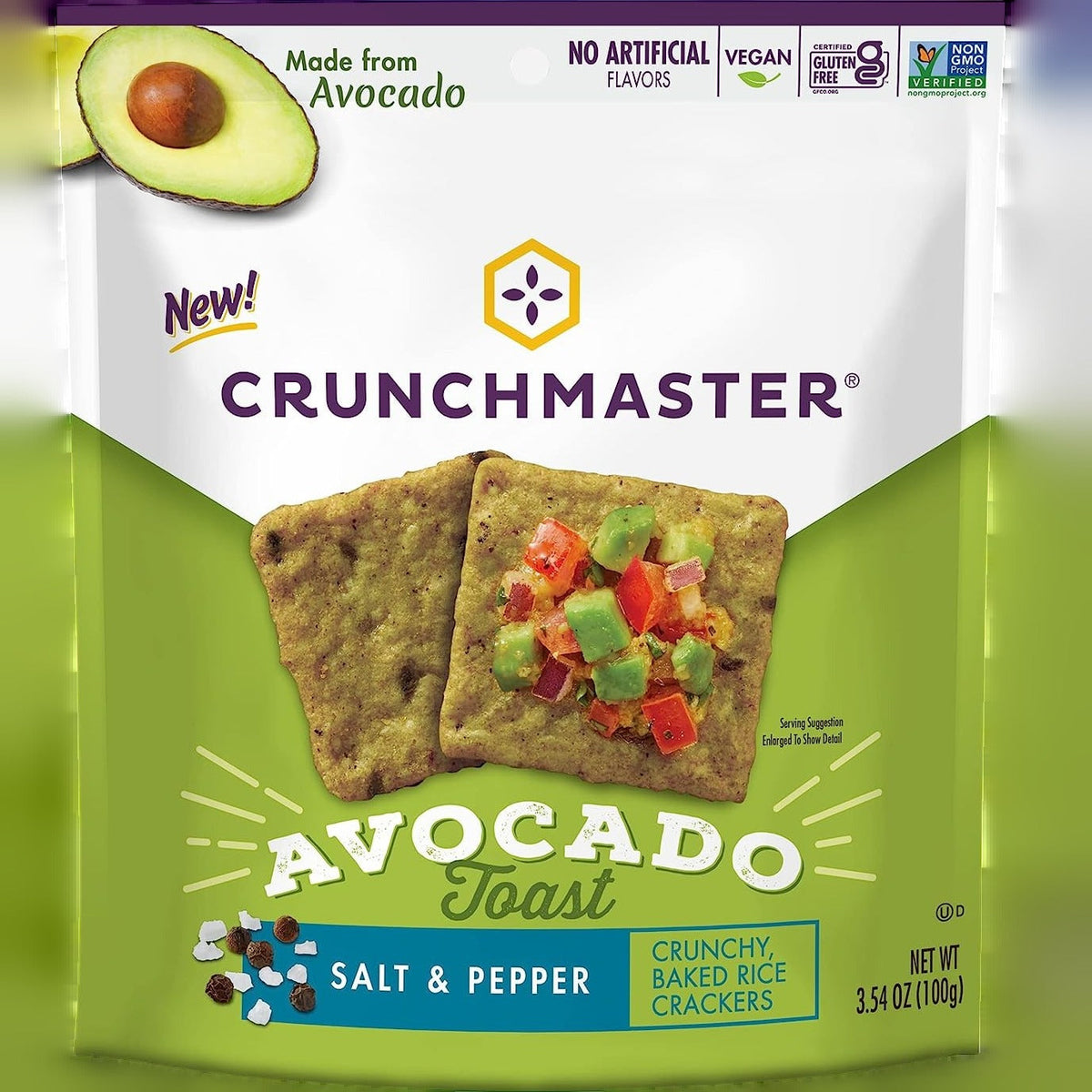 Avocado Toast Salt & Pepper Crackers