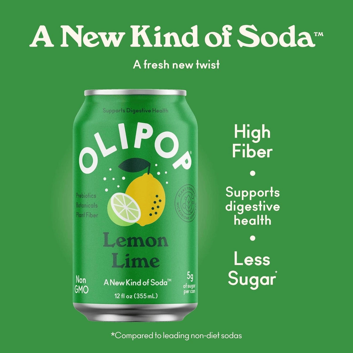 Lemon Lime Prebiotic Soda (12 CT)