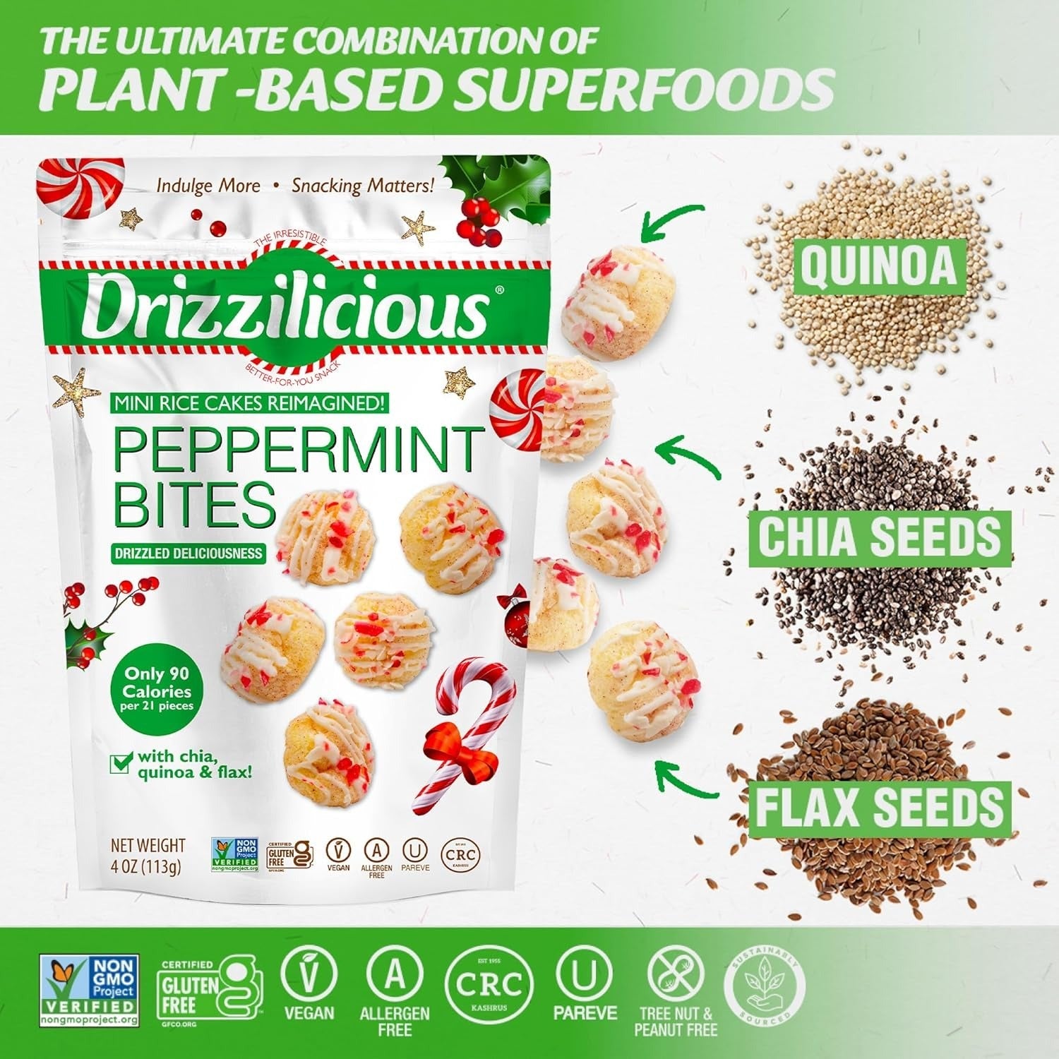 Peppermint Bites Mini Rice Cakes