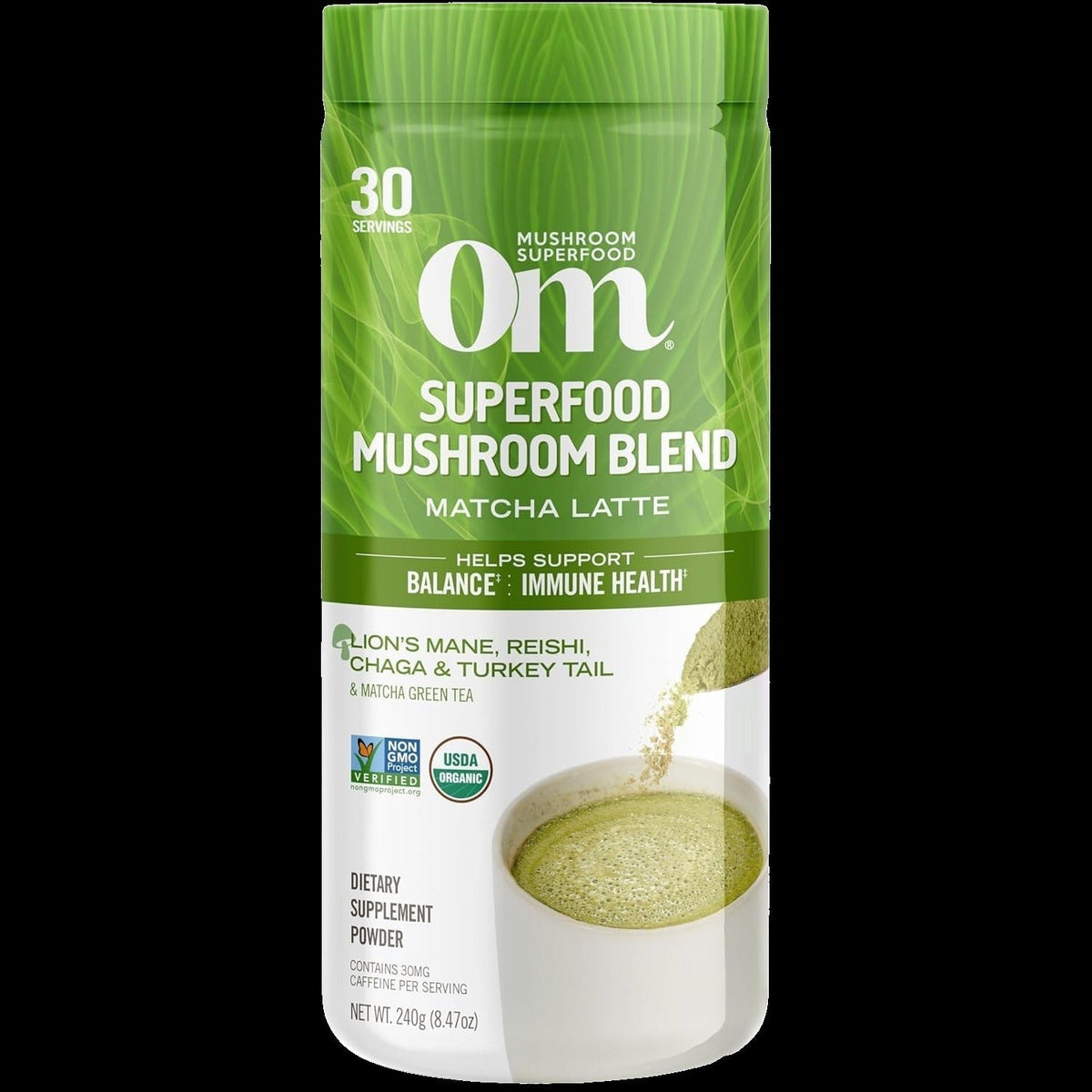 Superfood Mushroom Blend Matcha Latte