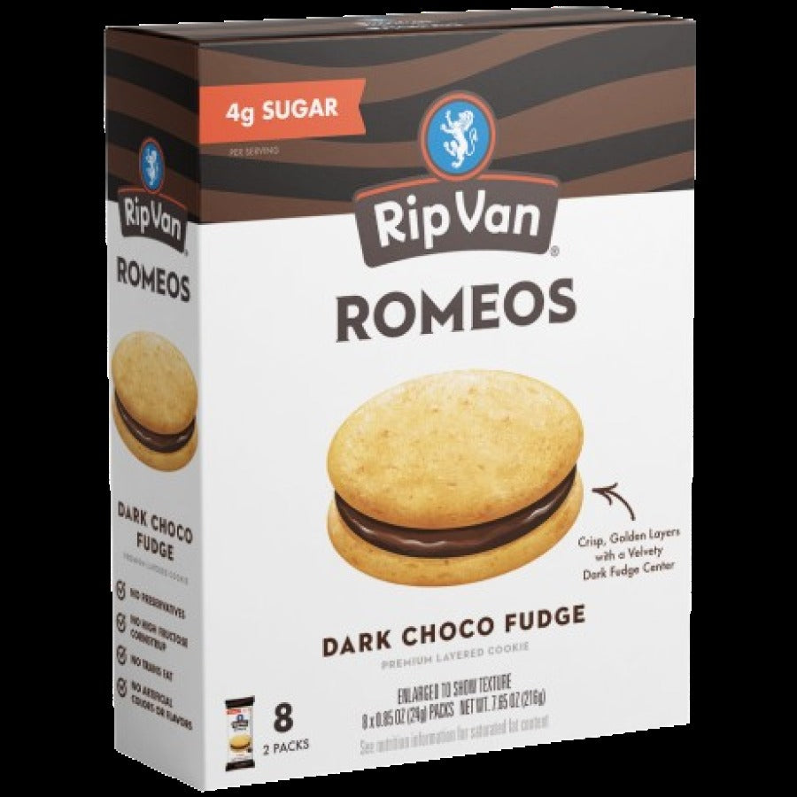 Romeos Dark Choco Fudge Cookies (8 CT)