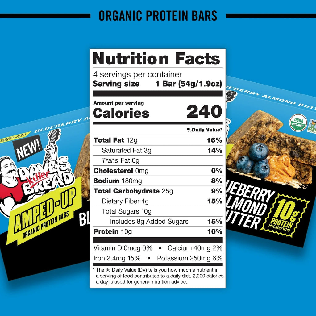 Organic Blueberry Almond Butter Protein Bars