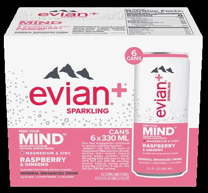 Raspberry & Ginseng Sparkling Water (11.2 Oz)