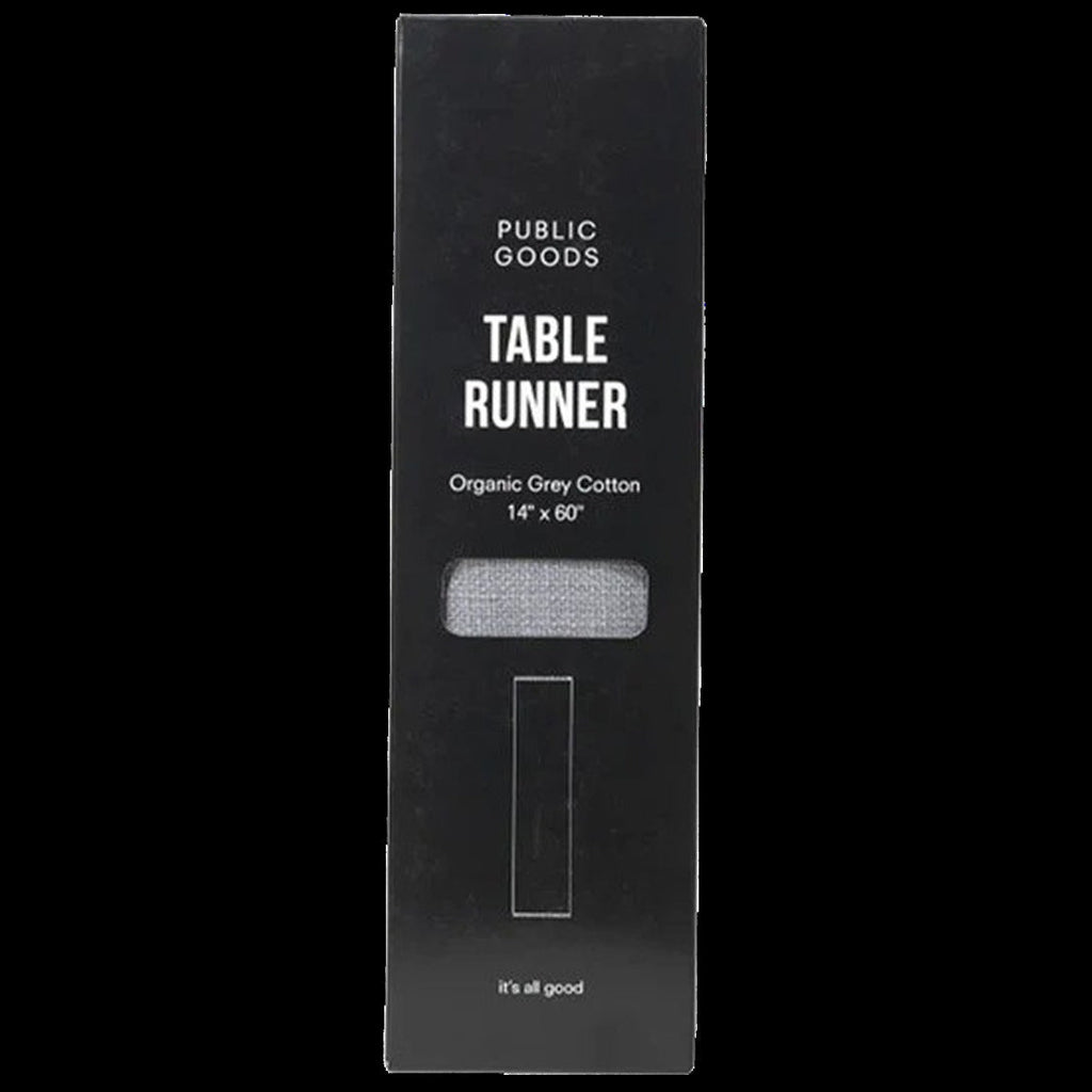 Org Cotton Table Runner Gray