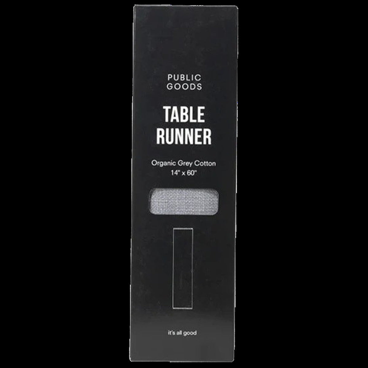 Org Cotton Table Runner Gray