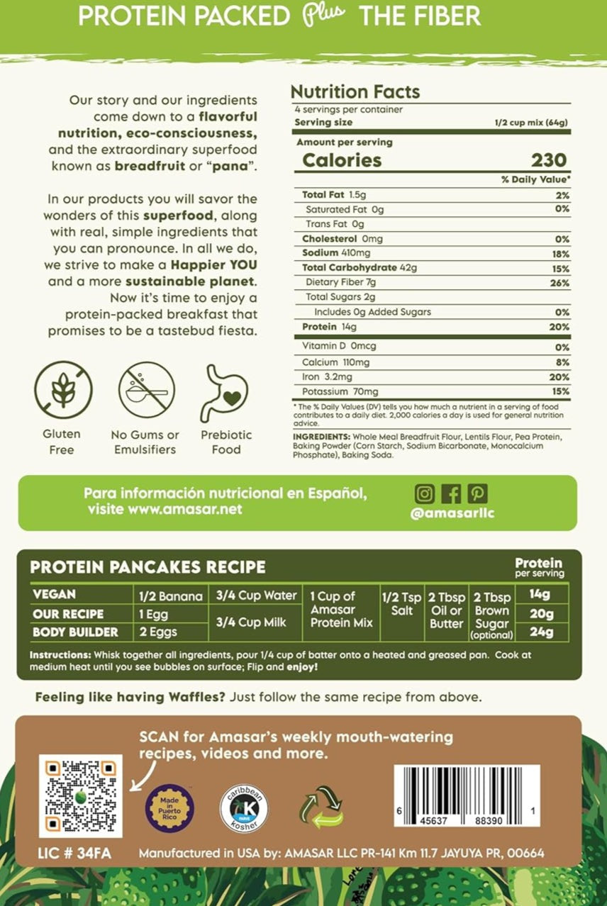 Protein Breadfruit Pancake and Waffle Mix