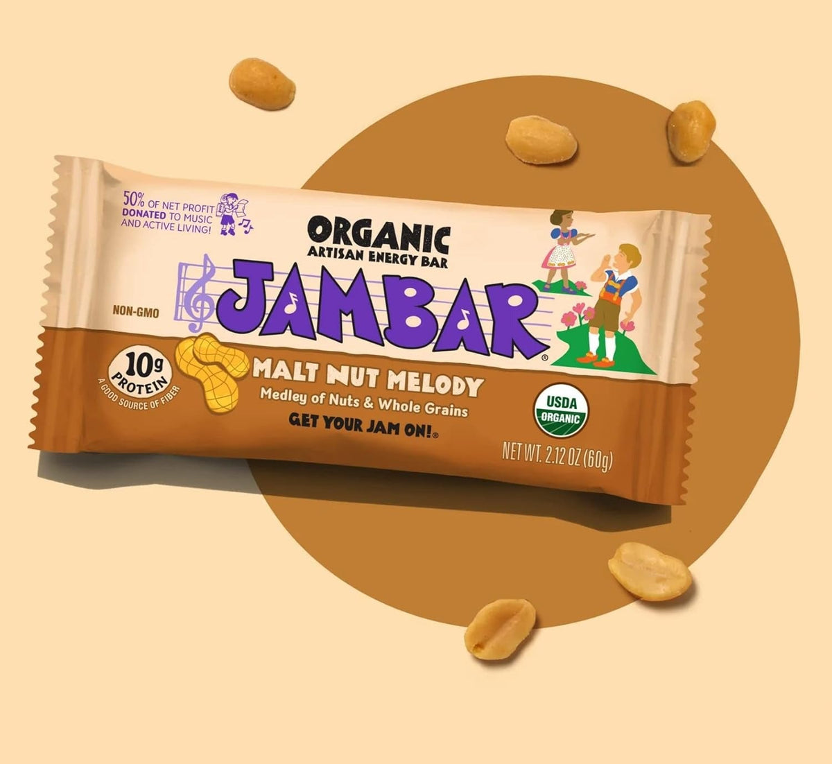 Organic Artisan Energy Bar Malt Nut Melody (12 CT)