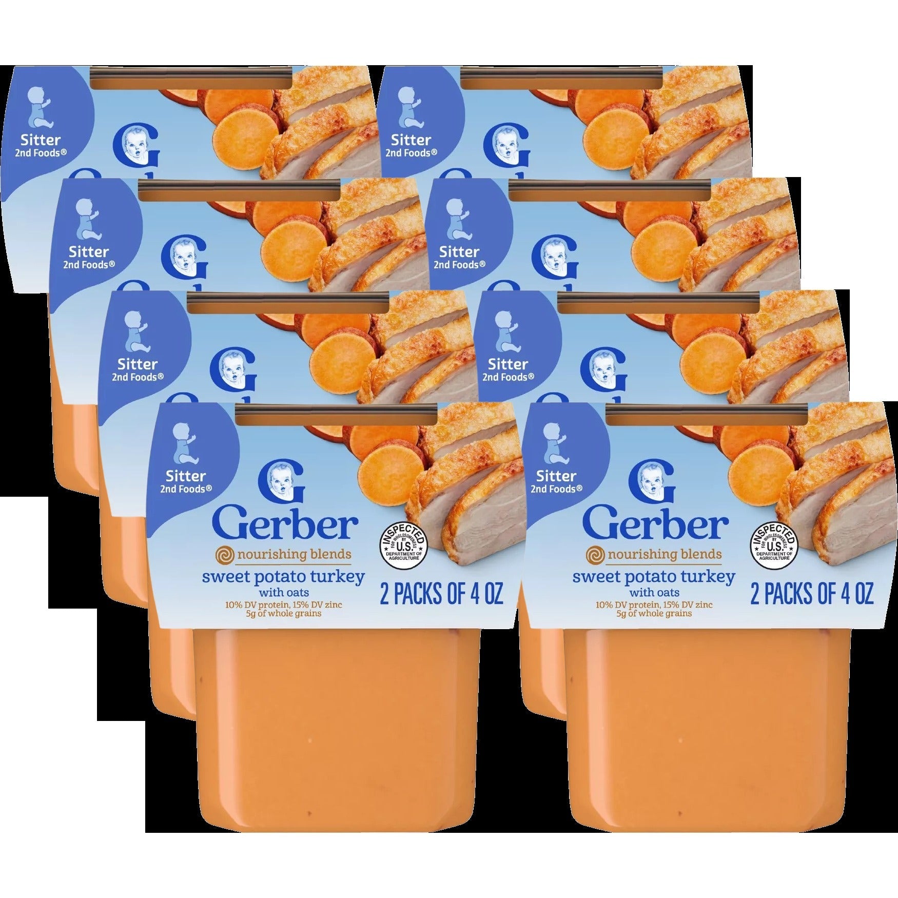 Sweet Potato & Turkey Puree (8x 2 Pack)