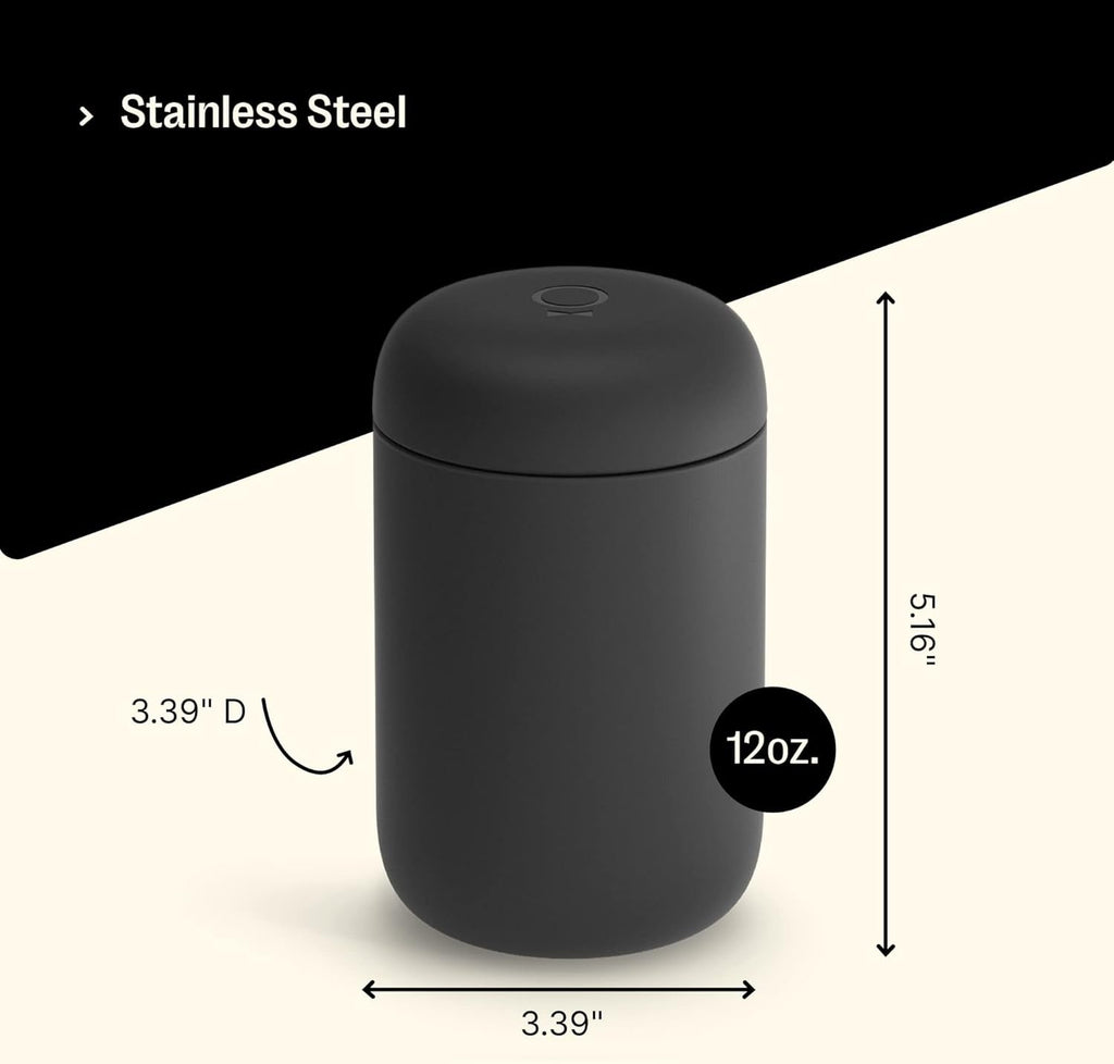 12oz Carter Wide Travel Mug - Matte Black