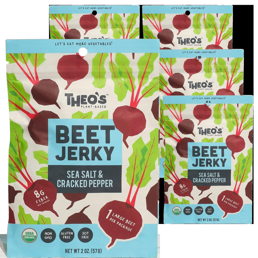 Sea Salt and Cracked Pepper Beet Jerky (6 Pack)