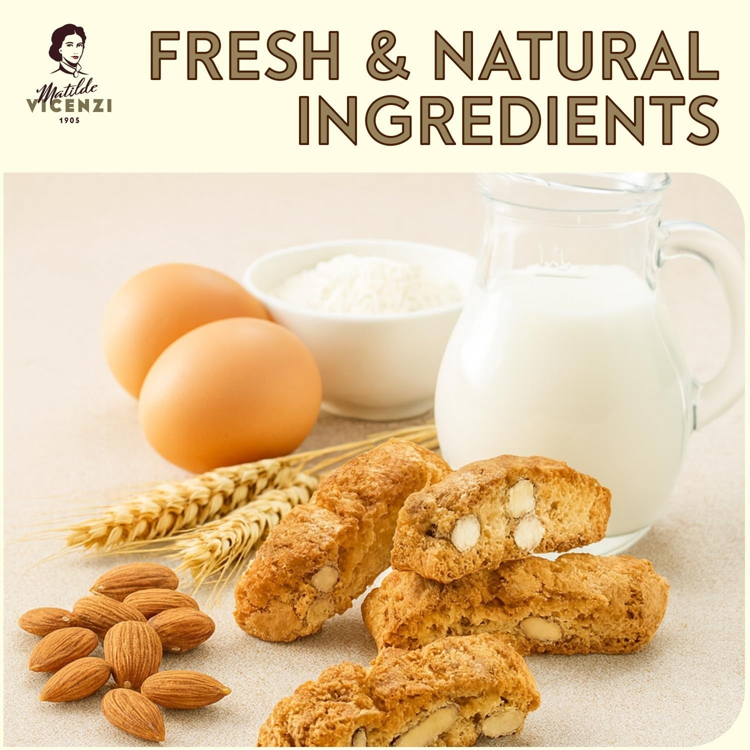 Classic Italian Biscotti Almond Cookies - Cantuccini Almond Biscuits