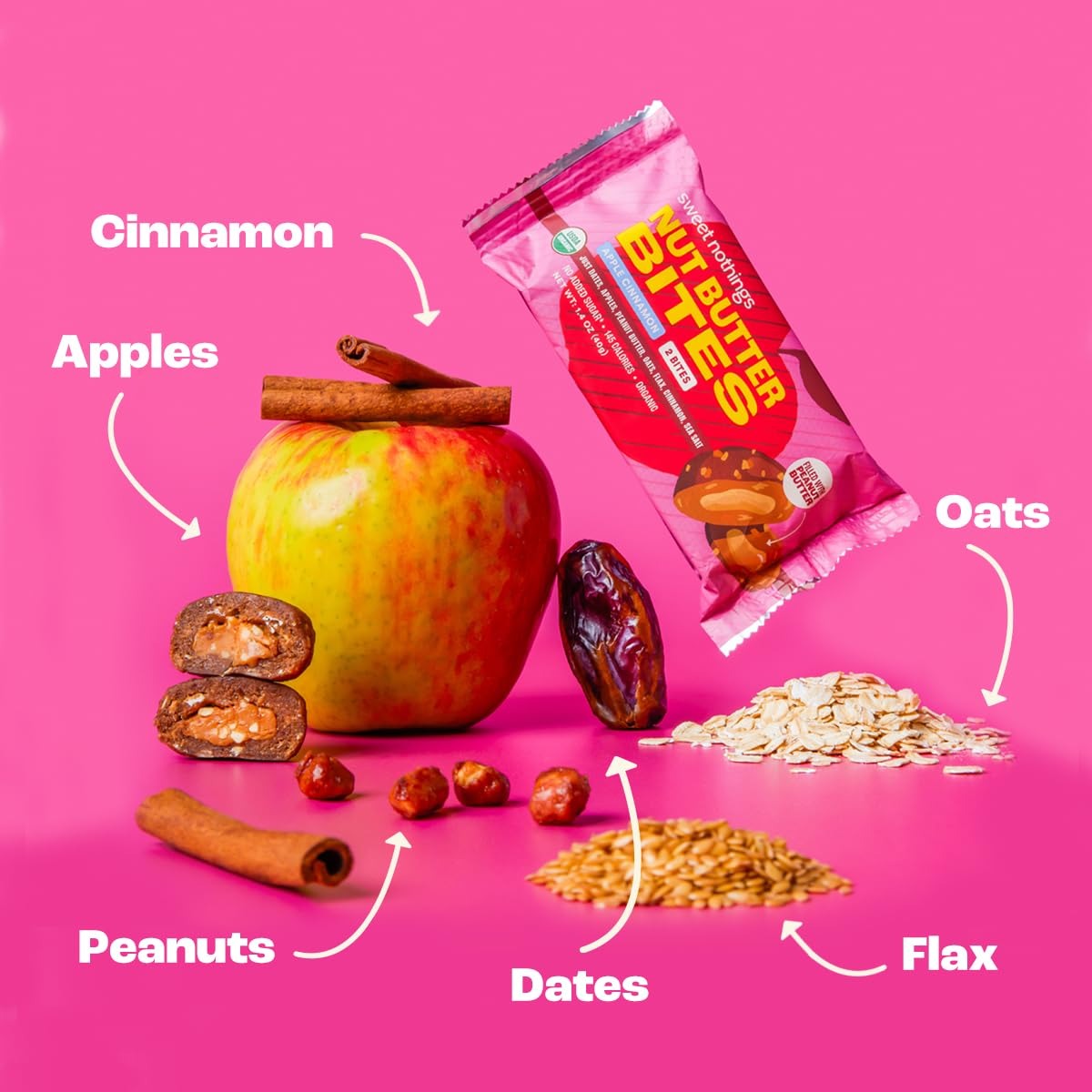 Organic Apple Cinnamon Nut Butter Bites (12 CT)