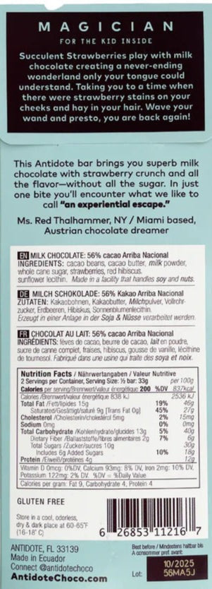 Strawberry + Hibiscus Chocolate Bar