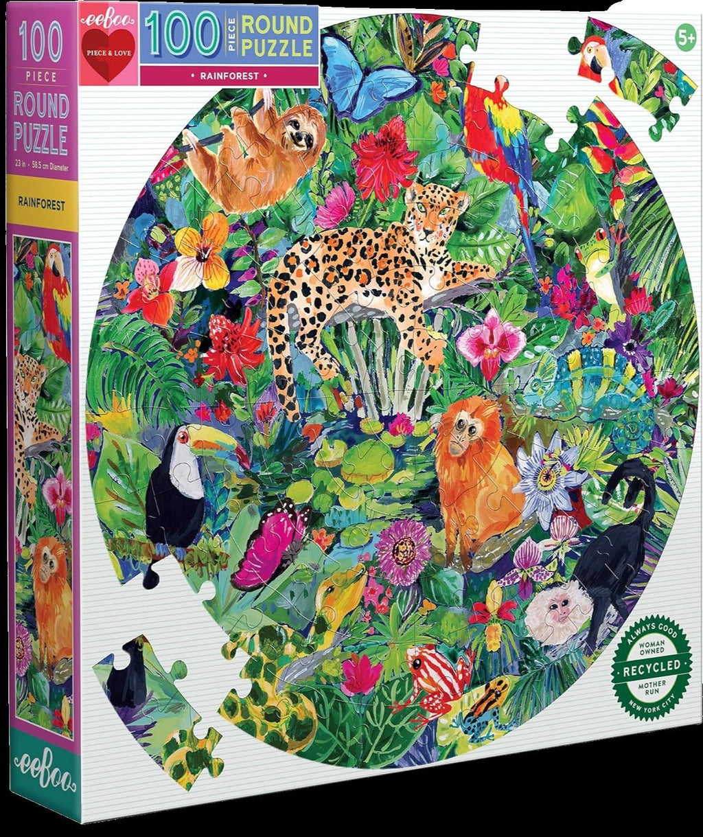 Rainforest 100-piece Round Puzzle