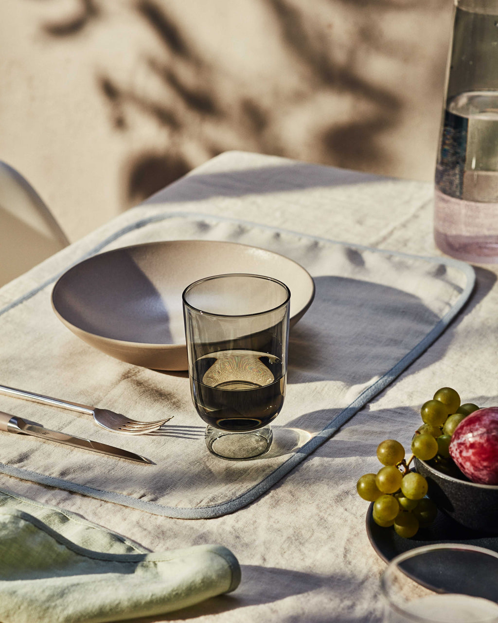 Linen Table Cloth - Blue Grey