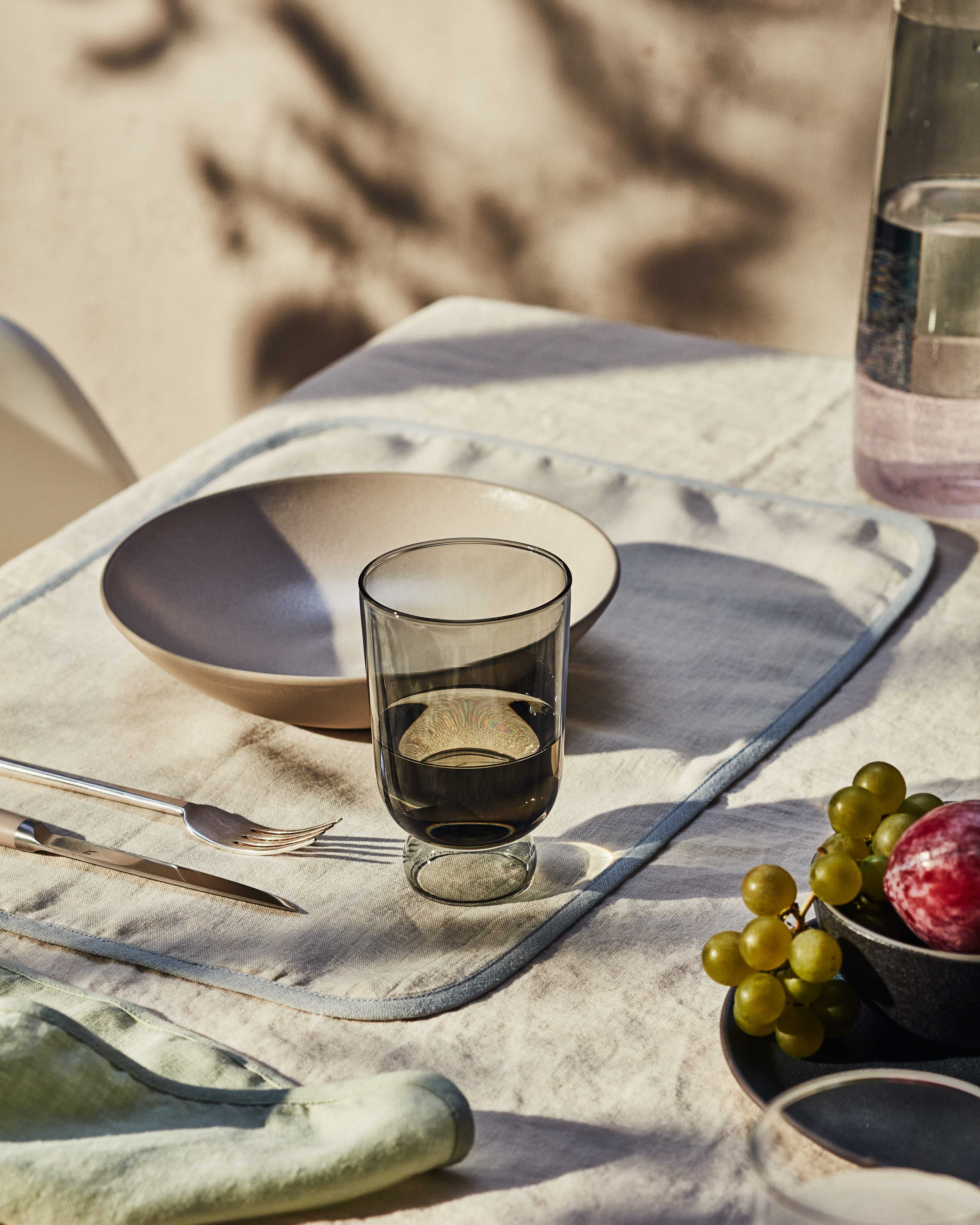 Linen Table Cloth - Blue Grey