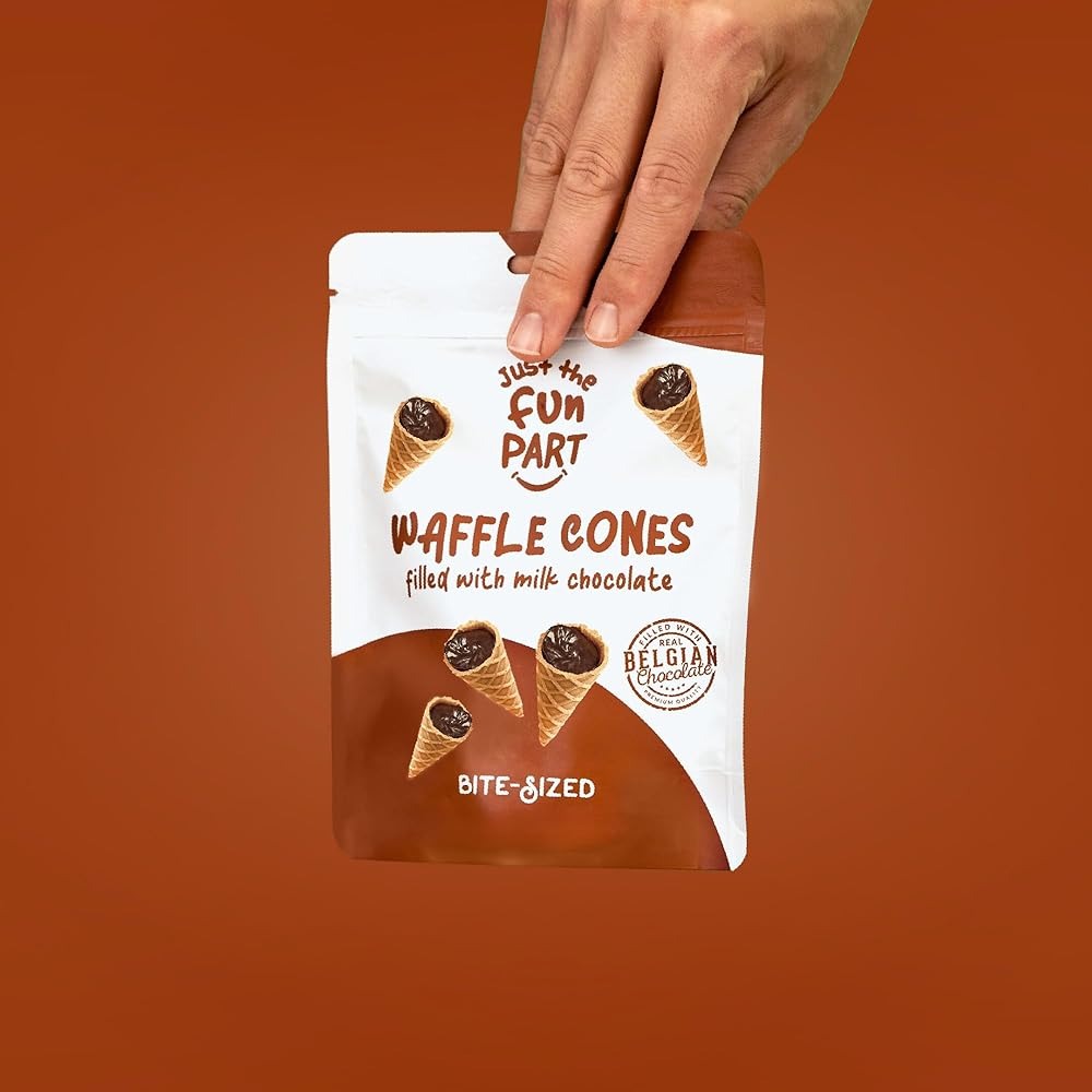 Bite Sized Milk Chocolate Waffle Cones