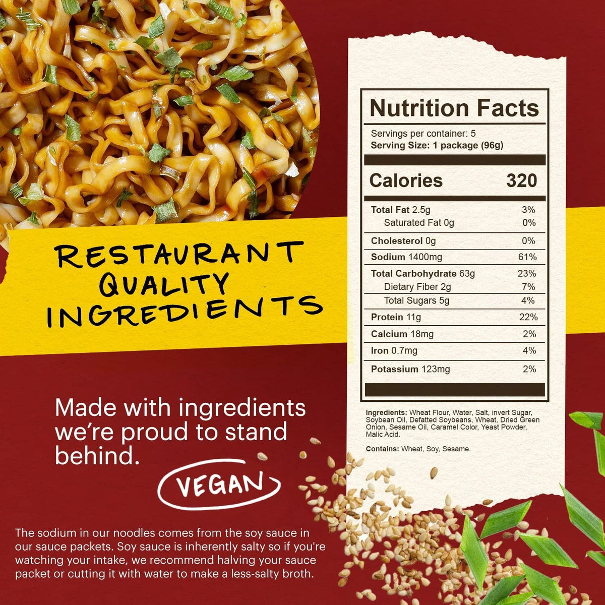Soy And Scallion Noodles (5 CT)