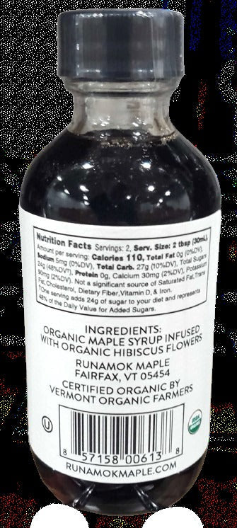Mini Organic Hibiscus Infused Maple Syrup
