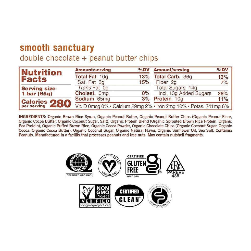 Organic Double Chocolate Peanut Butter Chip Protein Bar (12 CT)