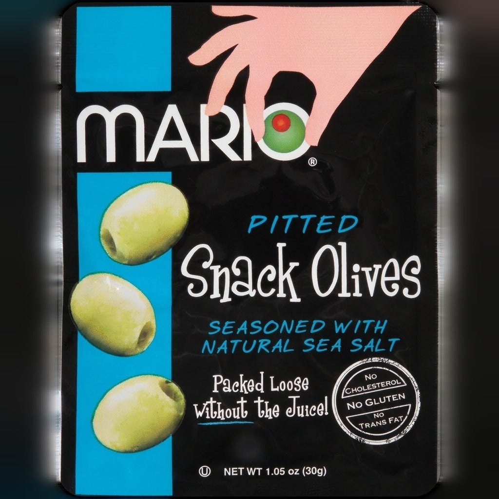 Pitted Seasoned Green Olives With Natural Sea Salt (12 Pack)