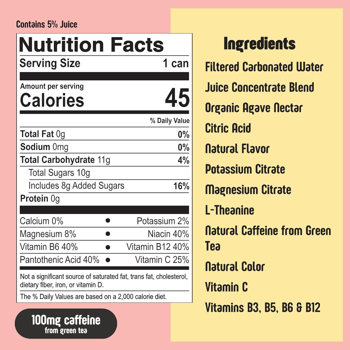 Sparkling Orange Mango Hydration + Caffeine Drink (12 Pack)
