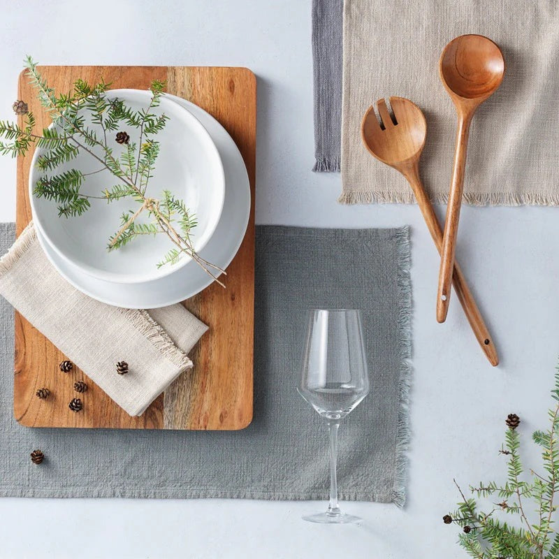 Org Cotton Table Runner Gray