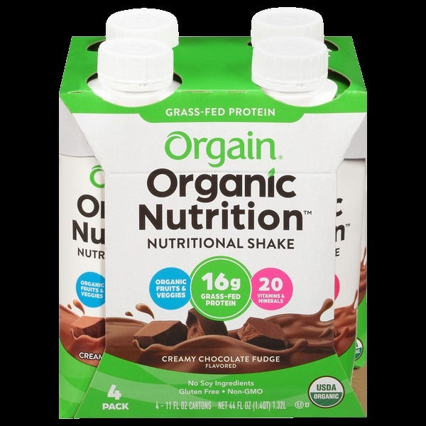 Organic Creamy Chocolate Fudge Nutritional Shake (4 Pack)