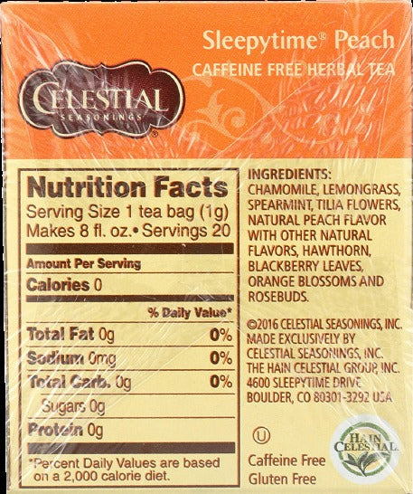 Sleepytime Peach Herbal Tea
