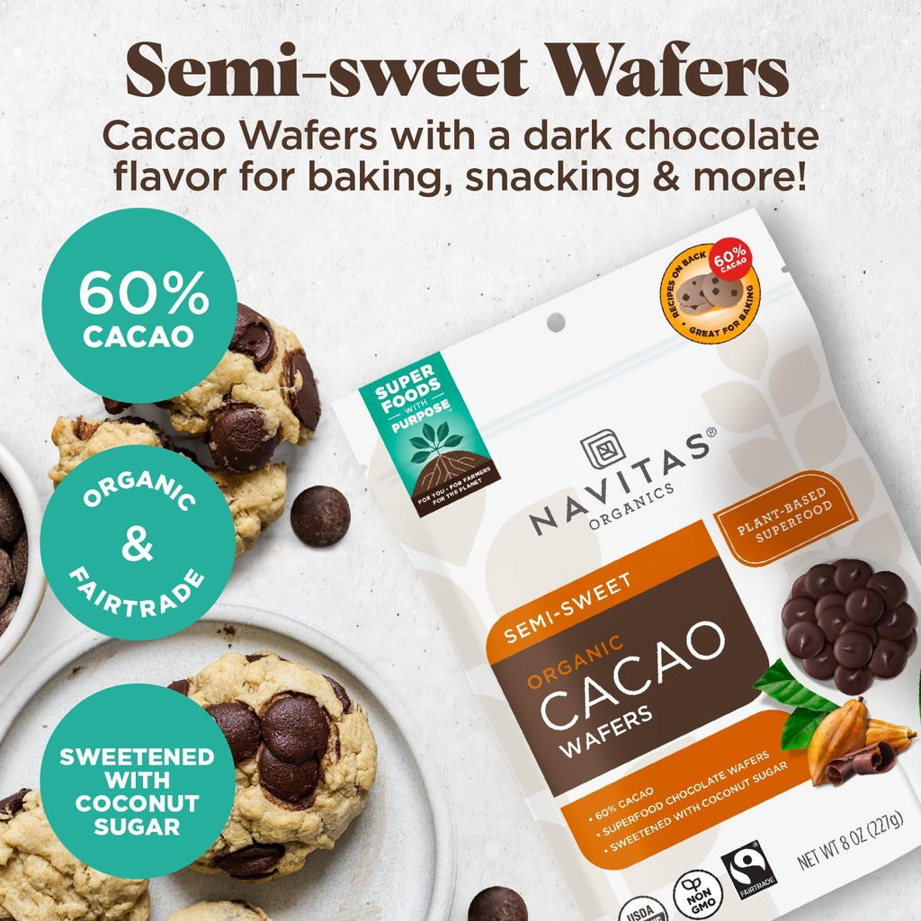 Organic Semi-Sweet Cacao Wafers Chips