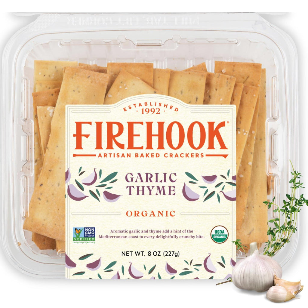 Organic Garlic & Thyme Baked Crackers
