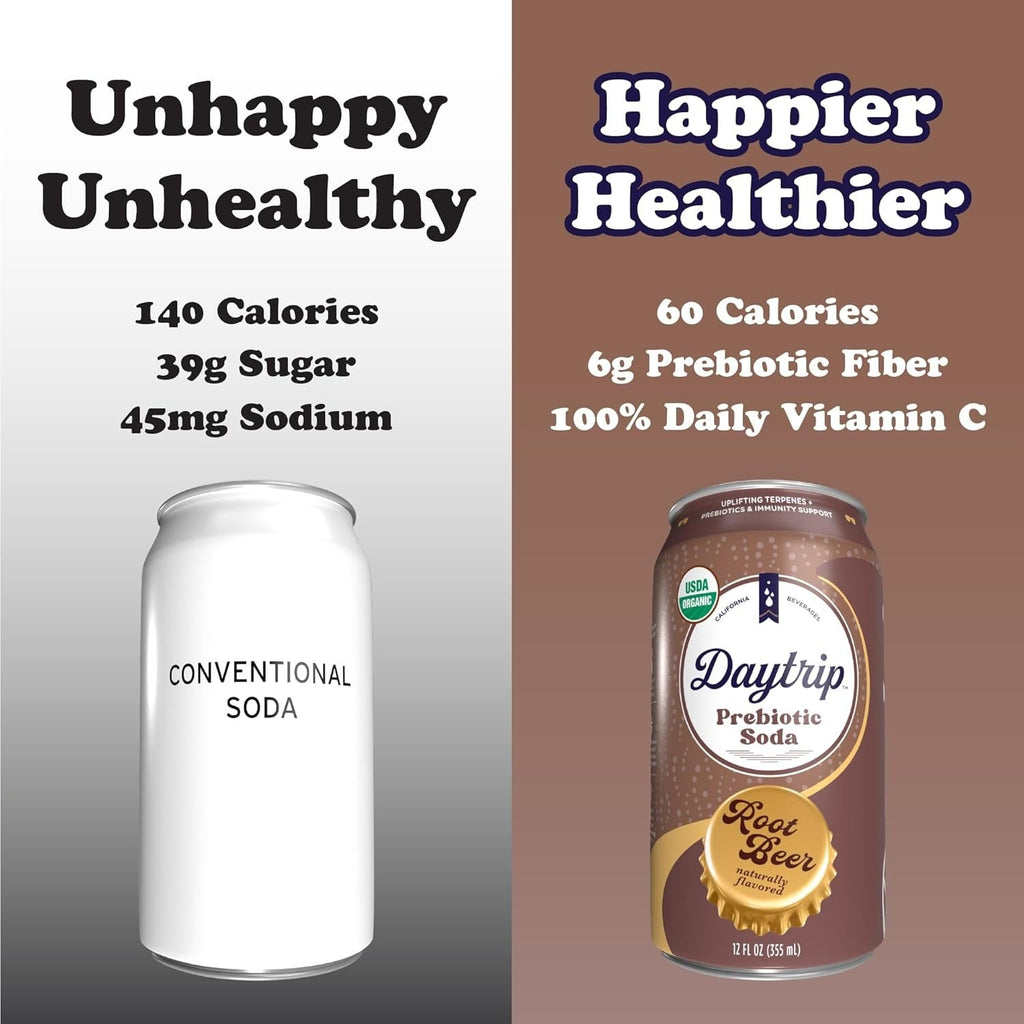 Organic Root Beer Prebiotic Soda (12 CT)